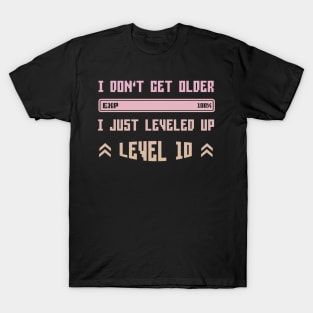 I Leveled Up 10th Birthday Funny Gamer Gaming Gift Idea T-Shirt